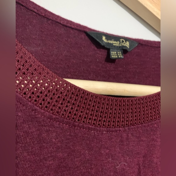 MASSIMO DUTTI BURGUNDY TOP - Picture 2 of 4